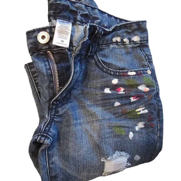 EUC | Gorgeous |👖Guess Jeans👖| Paint Splash | Distressed | Girl's | Size: 10 - Picture 9 of 16